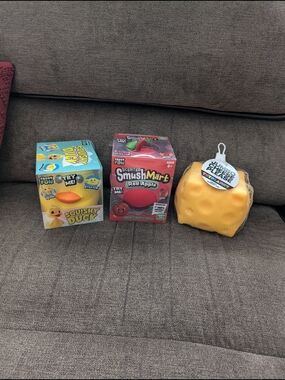Scented Red Apple, Squishy Duck, And Jumbo Cheese